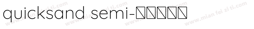 quicksand semi字体转换